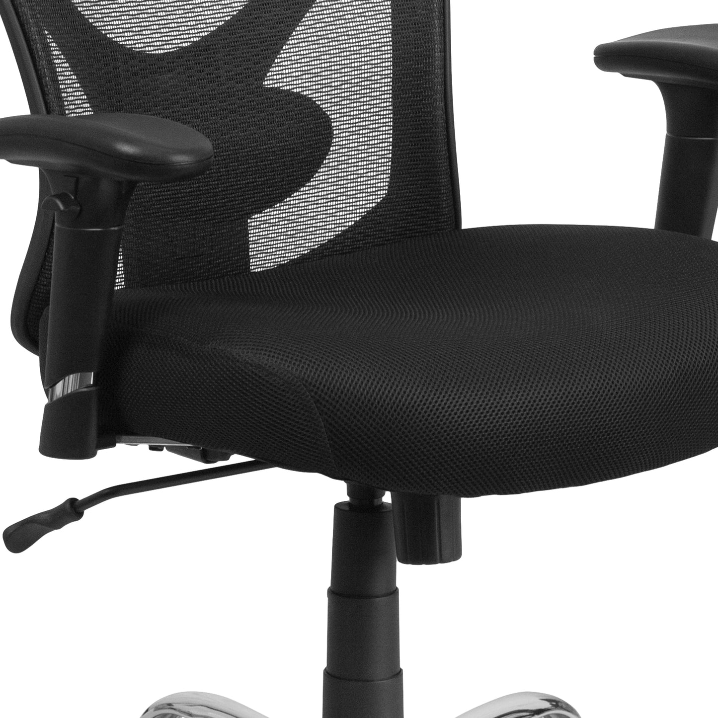 Black 400LB Mid-Back Chair GO-2032-GG