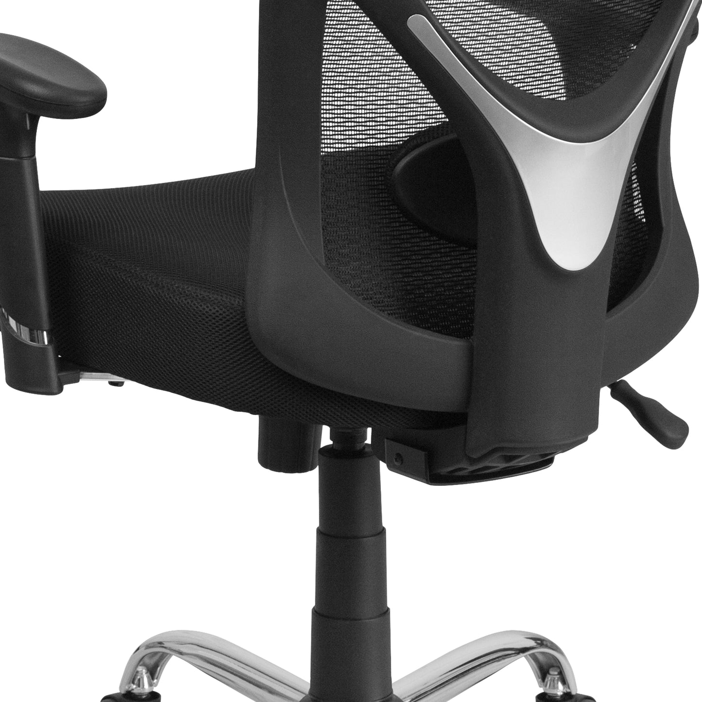 Black 400LB Mid-Back Chair GO-2032-GG