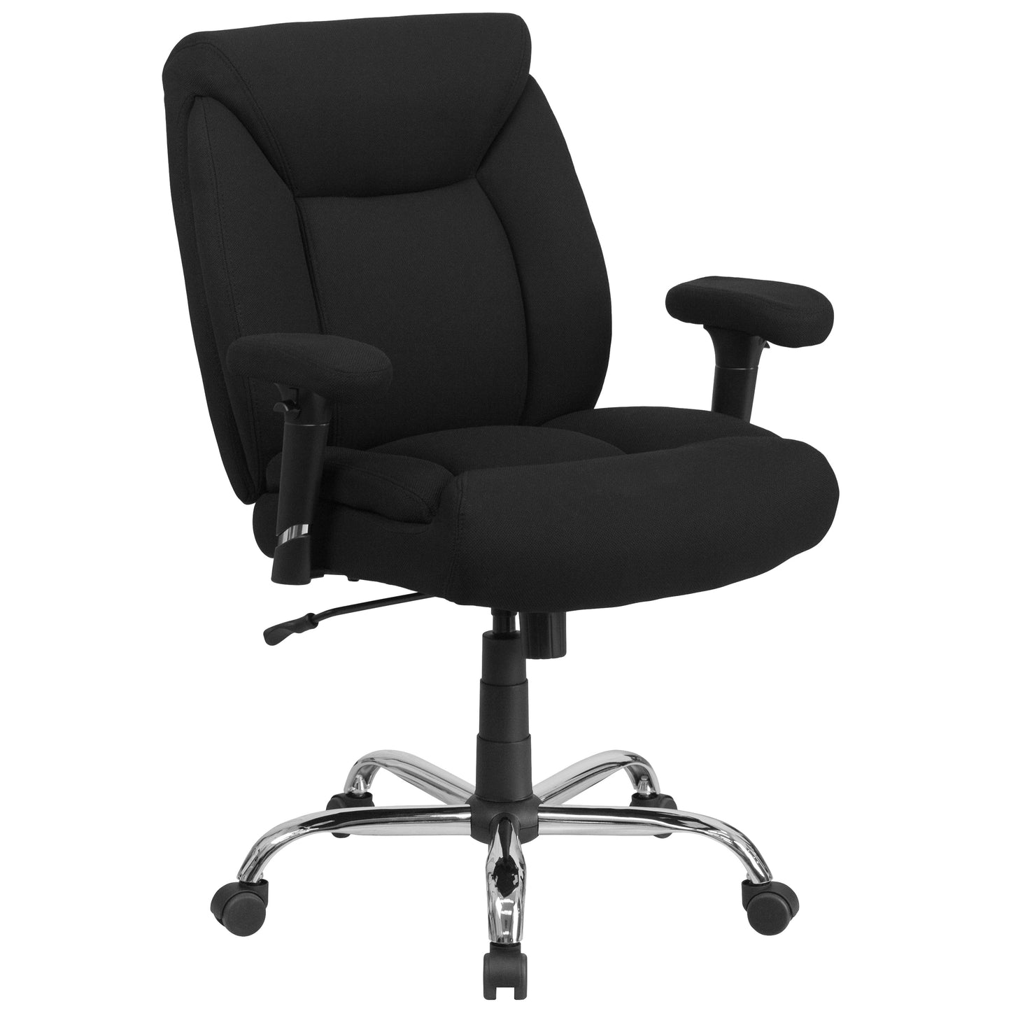 Black 400LB Mid-Back Chair GO-2073F-GG