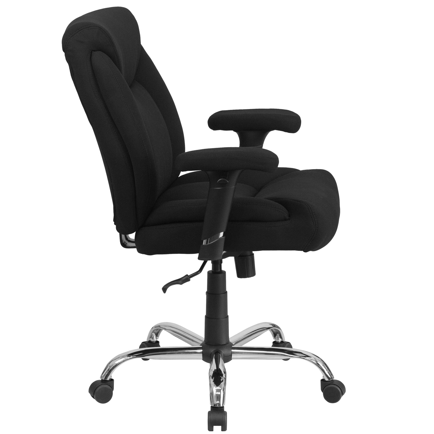 Black 400LB Mid-Back Chair GO-2073F-GG