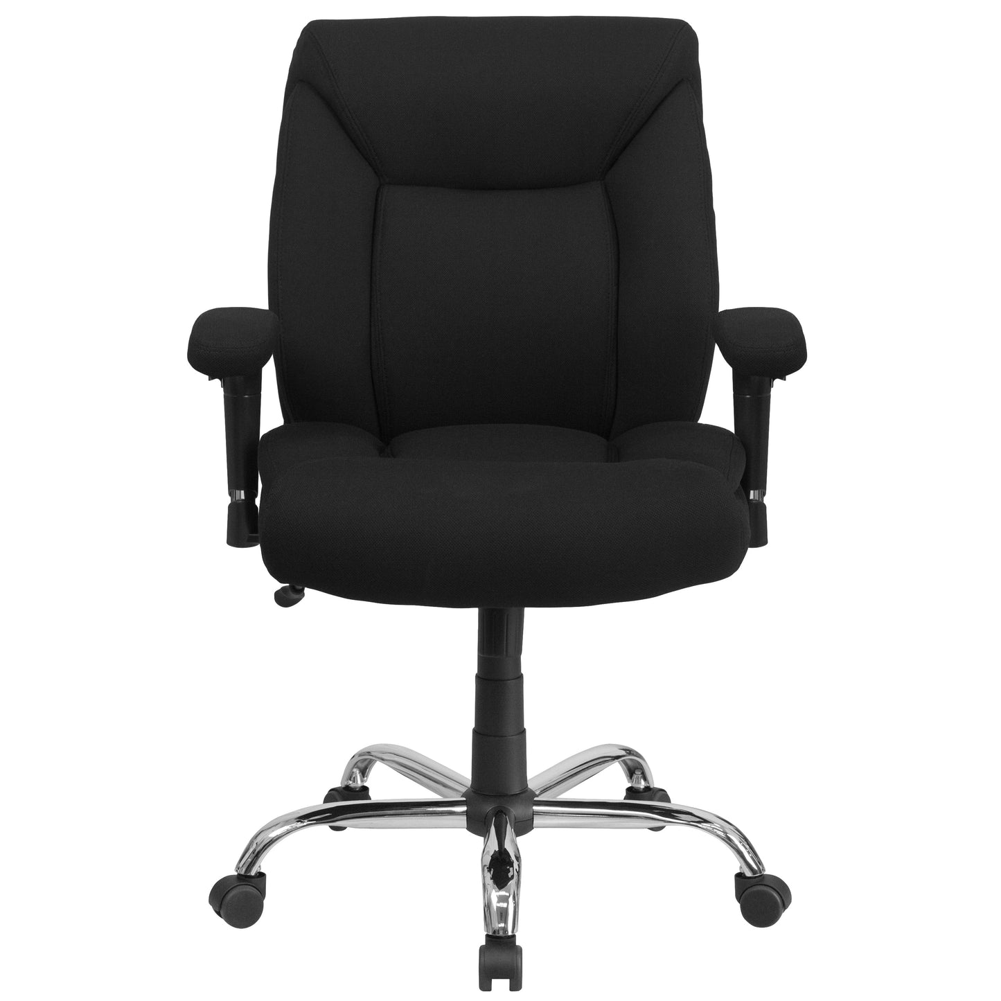 Black 400LB Mid-Back Chair GO-2073F-GG