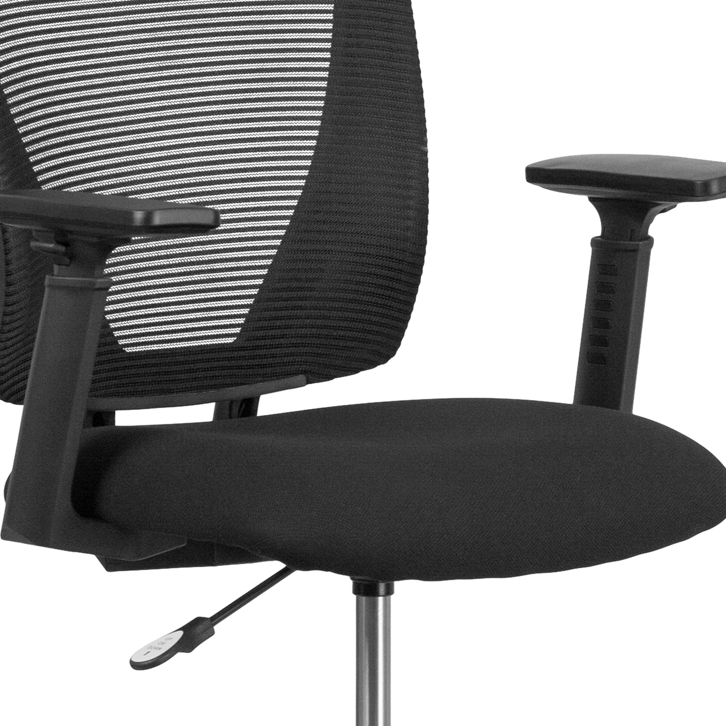 Black Mesh Draft Chair w/ Arms GO-2100-A-GG