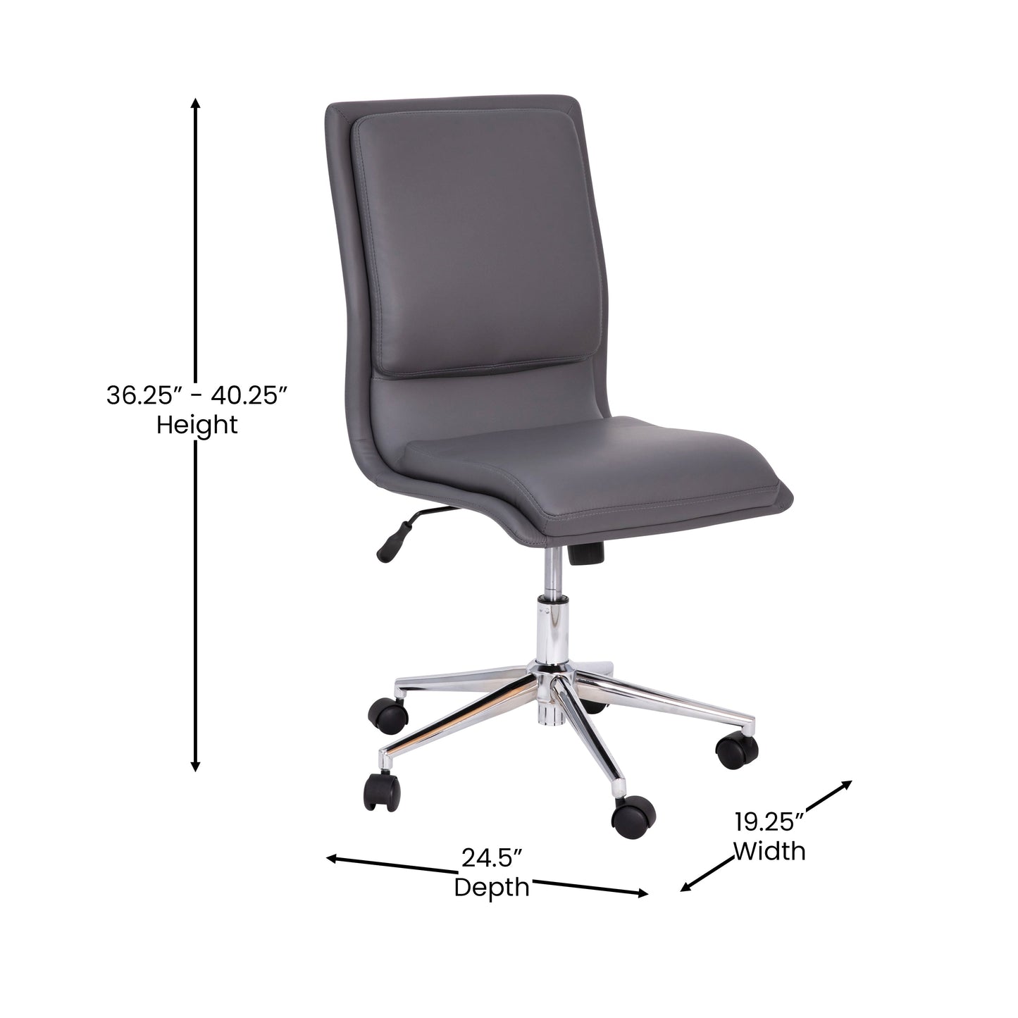 Gray LeatherSoft Office Chair GO-21111-GY-GG