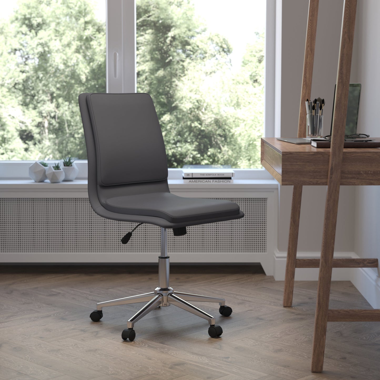 Gray LeatherSoft Office Chair GO-21111-GY-GG