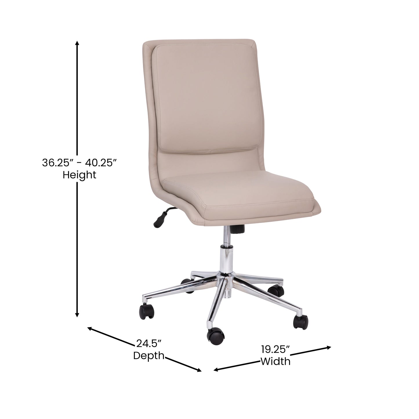 Taupe LeatherSoft Office Chair GO-21111-TAUPE-GG