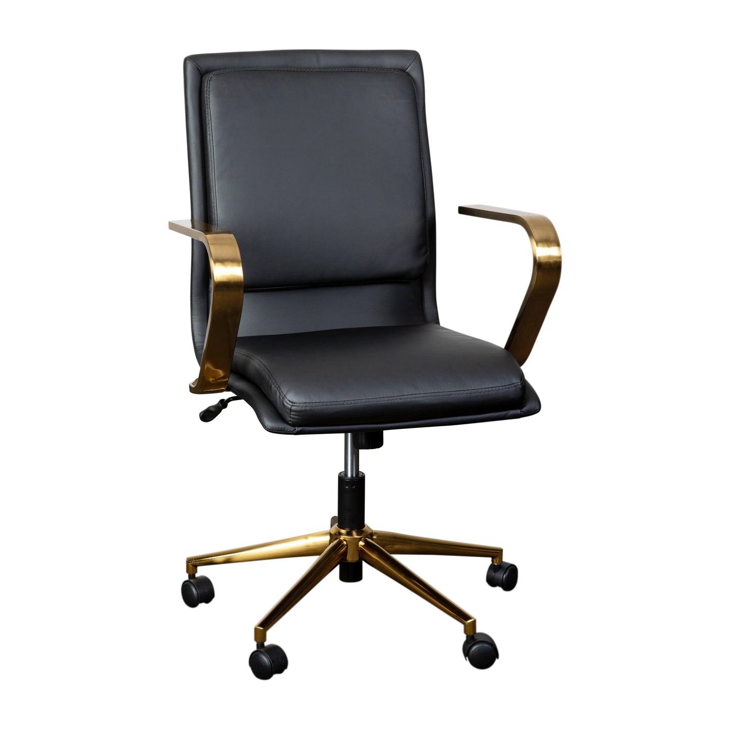 Black/Gold Swivel Desk Chair GO-21111B-BK-GLD-GG