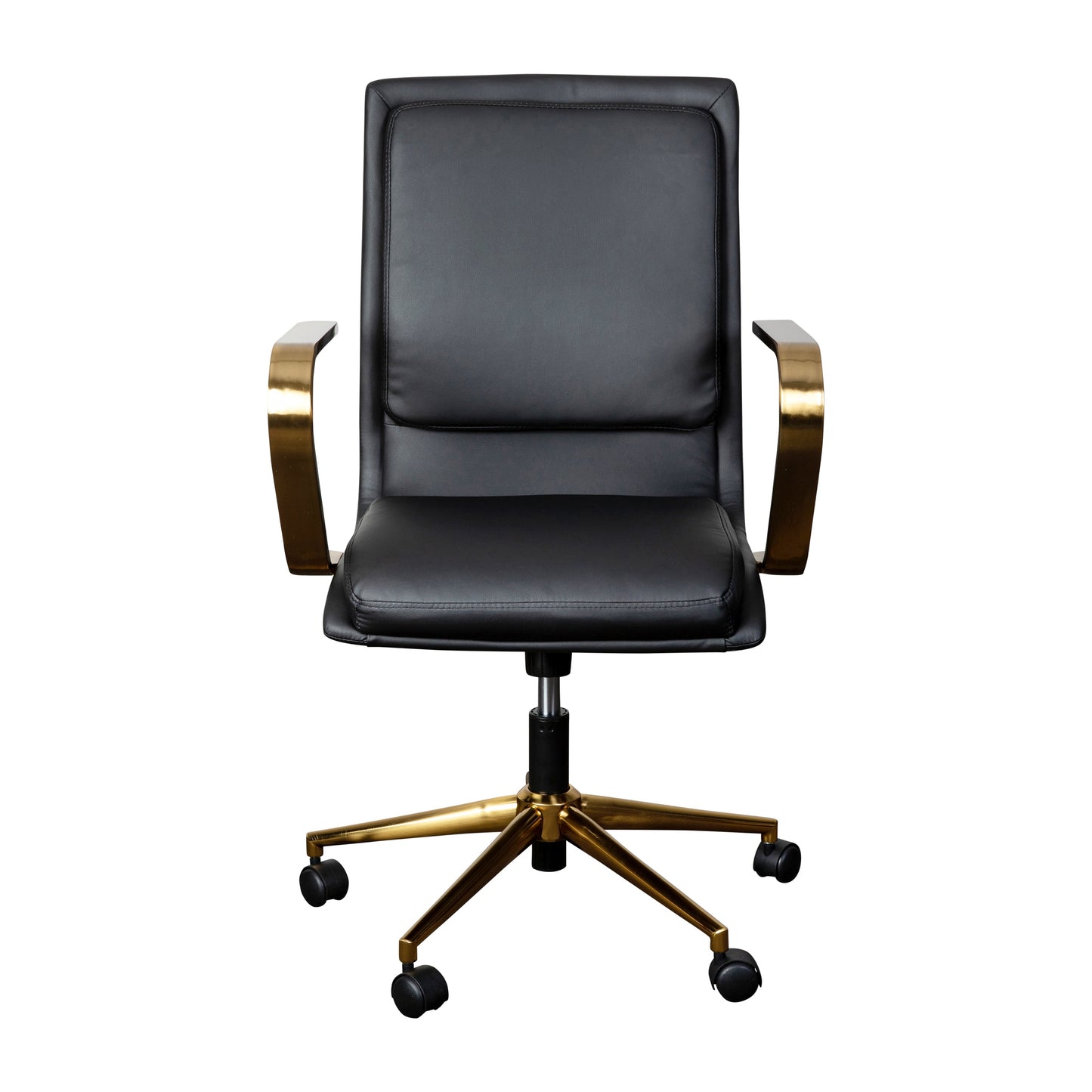 Black/Gold Swivel Desk Chair GO-21111B-BK-GLD-GG