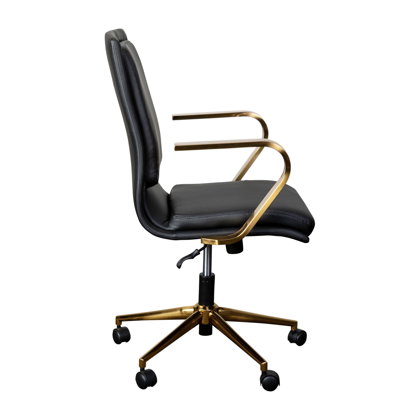 Black/Gold Swivel Desk Chair GO-21111B-BK-GLD-GG