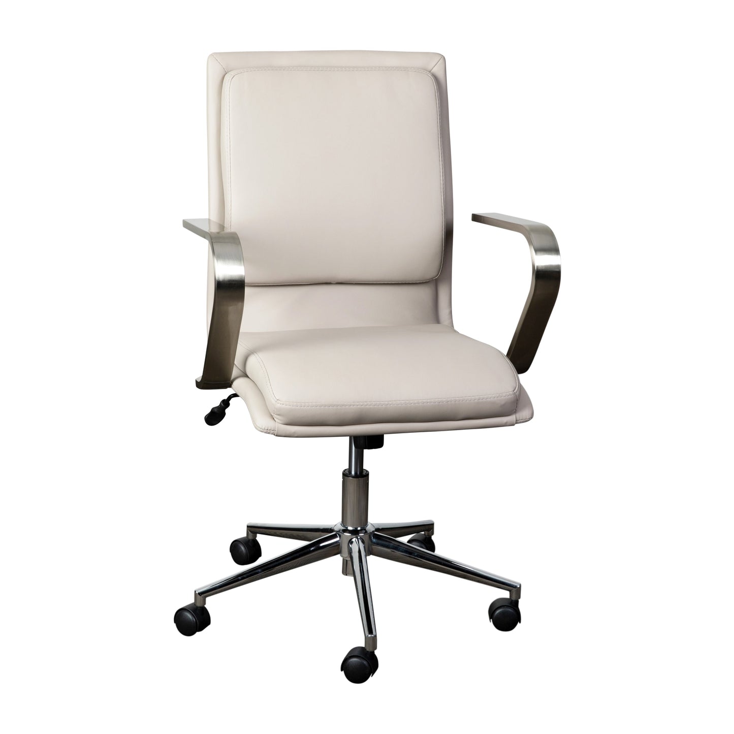 Taupe/Chrome Swivel Desk Chair GO-21111B-TAUPE-CHR-GG