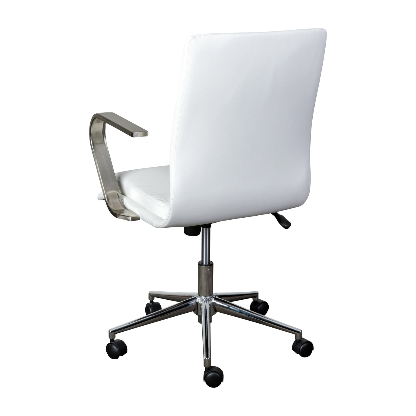 White/Chrome Swivel Desk Chair GO-21111B-WH-CHR-GG