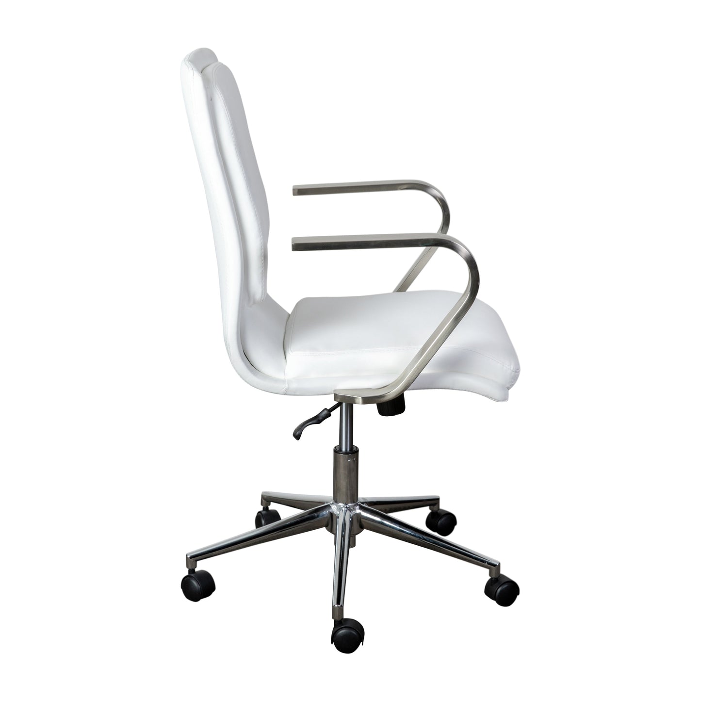 White/Chrome Swivel Desk Chair GO-21111B-WH-CHR-GG