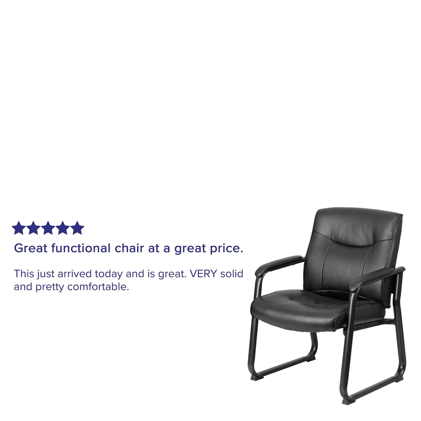 Black Leather Side Chair GO-2136-GG