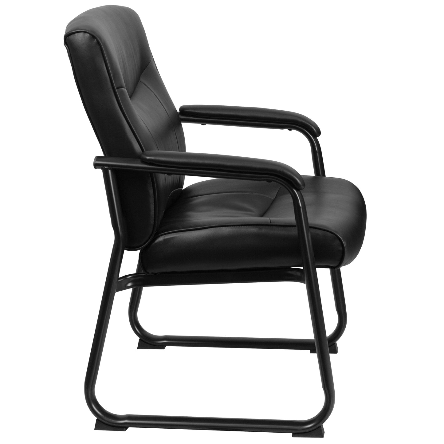 Black Leather Side Chair GO-2136-GG