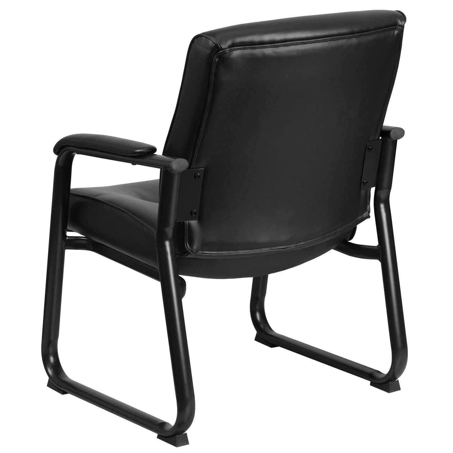 Black Leather Side Chair GO-2136-GG