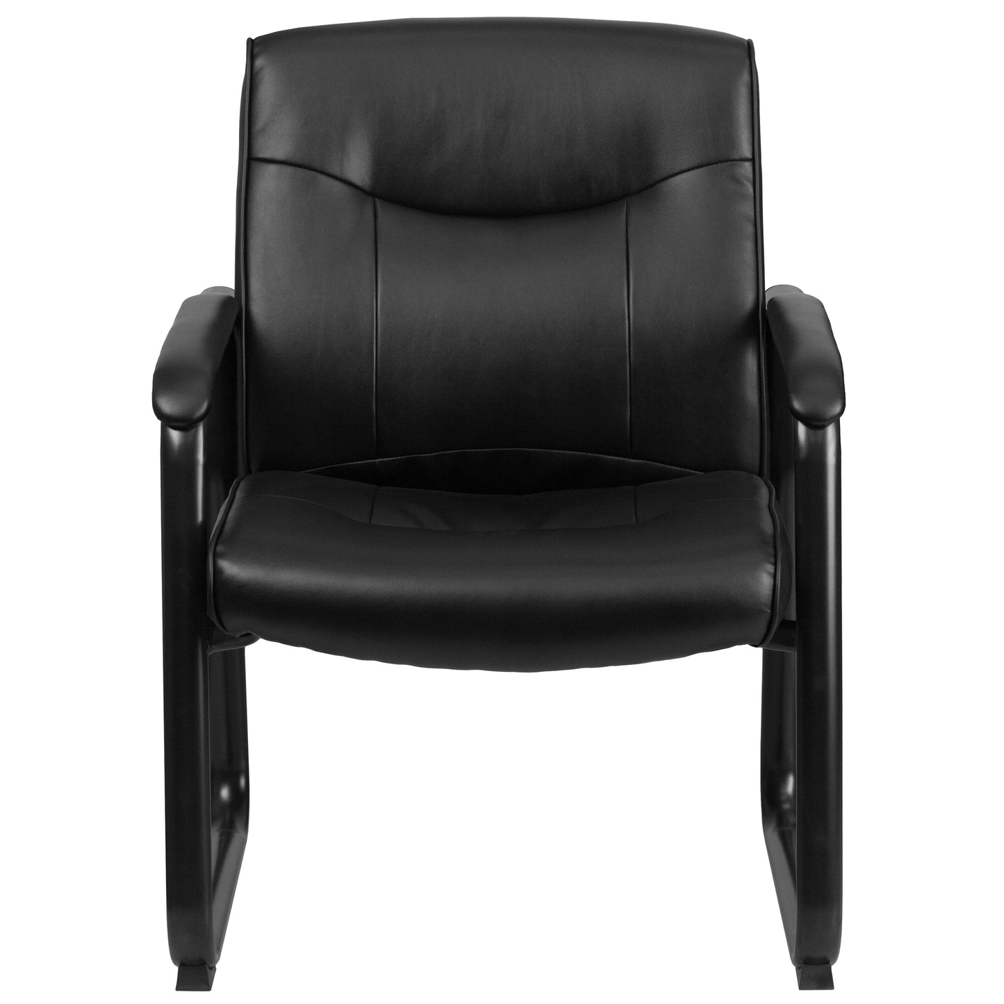 Black Leather Side Chair GO-2136-GG