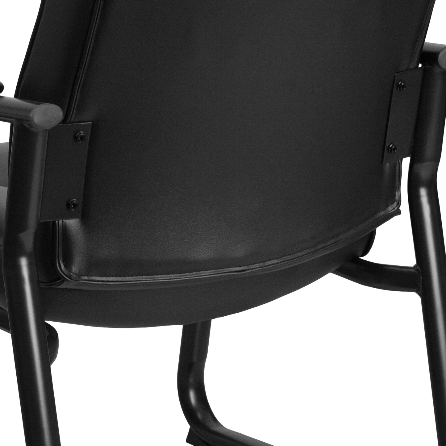 Black Leather Side Chair GO-2136-GG