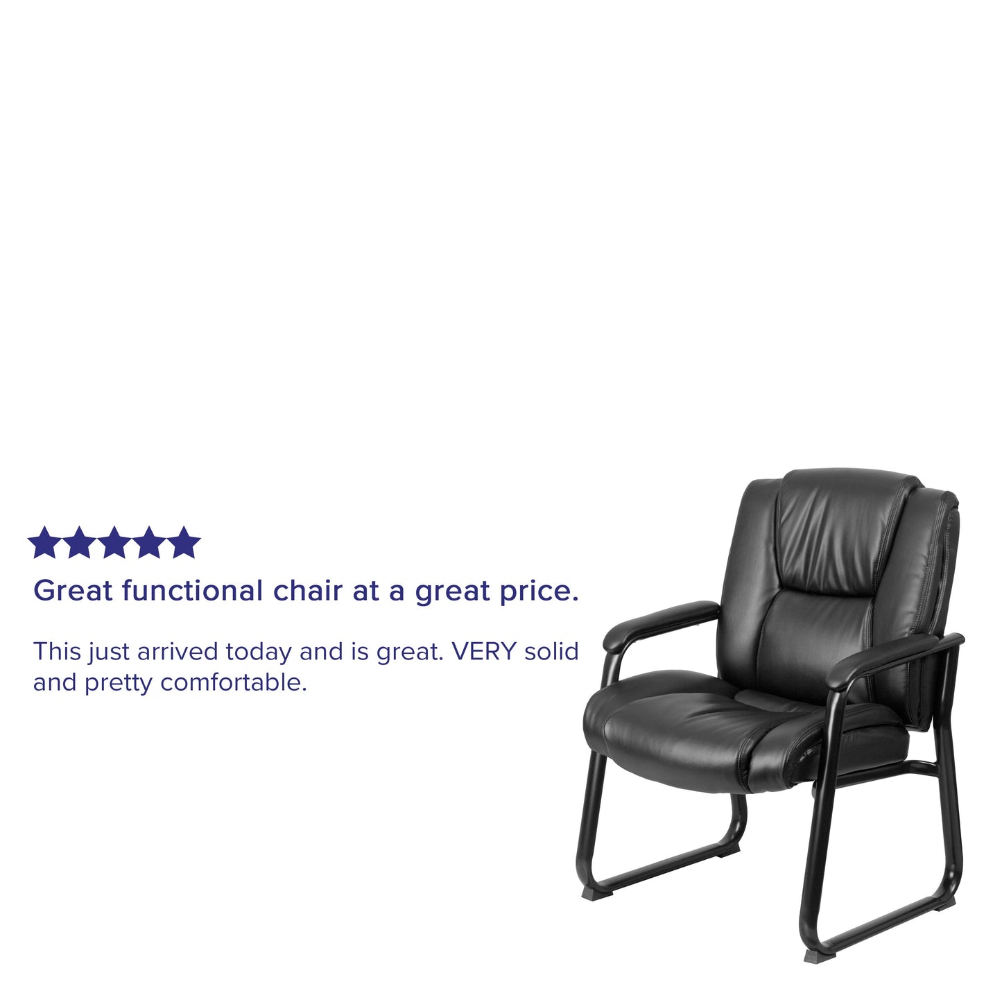 Black Leather Side Chair GO-2138-GG