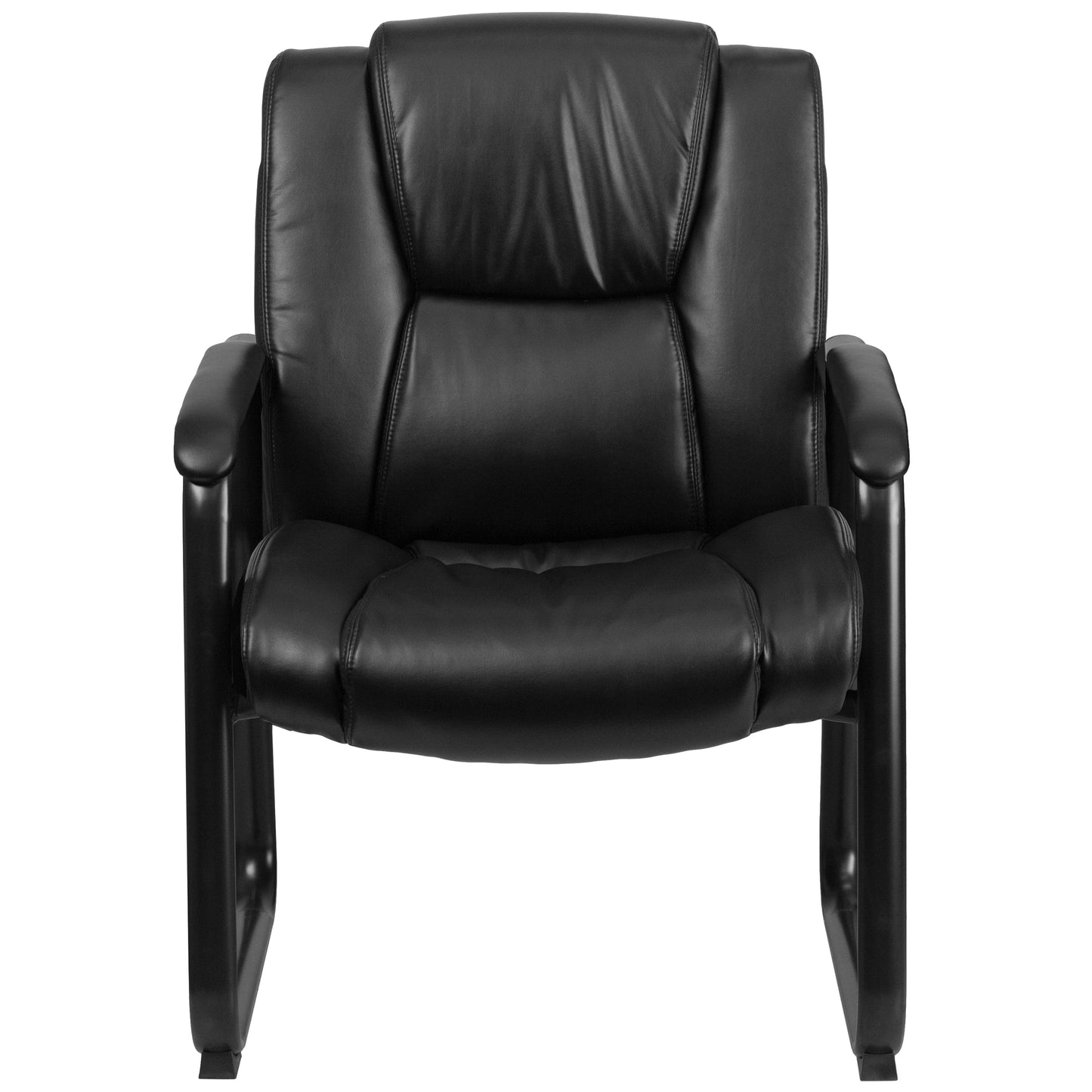 Black Leather Side Chair GO-2138-GG