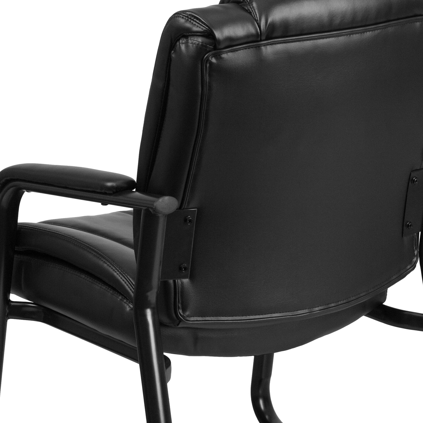 Black Leather Side Chair GO-2138-GG