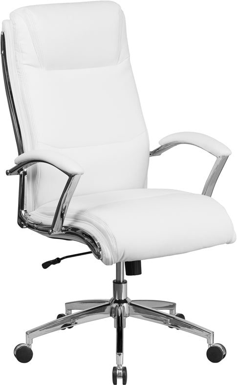 White High Back Leather Chair GO-2192-WH-GG