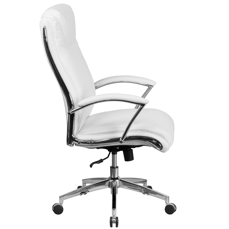 White High Back Leather Chair GO-2192-WH-GG