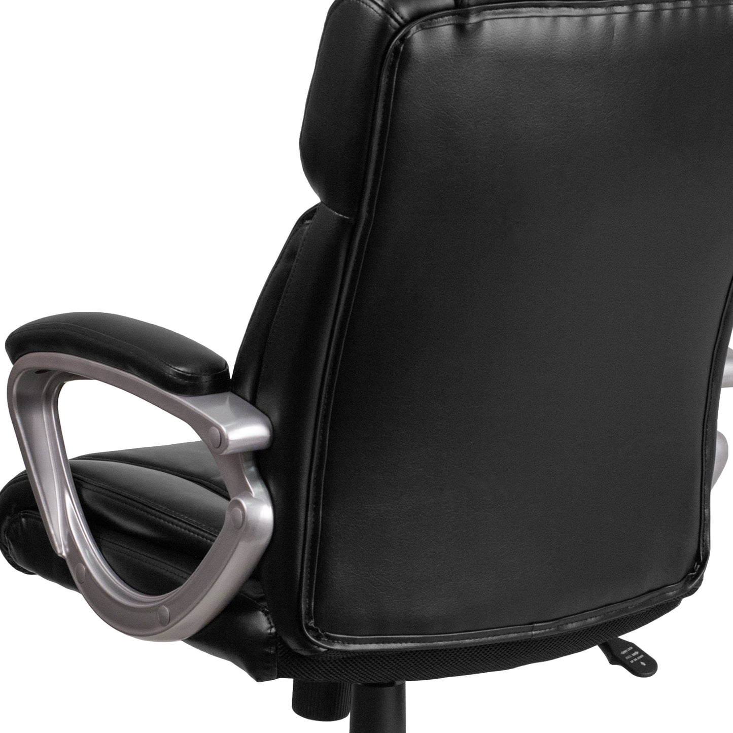 Black Mid-Back Leather Chair GO-2236M-BK-GG