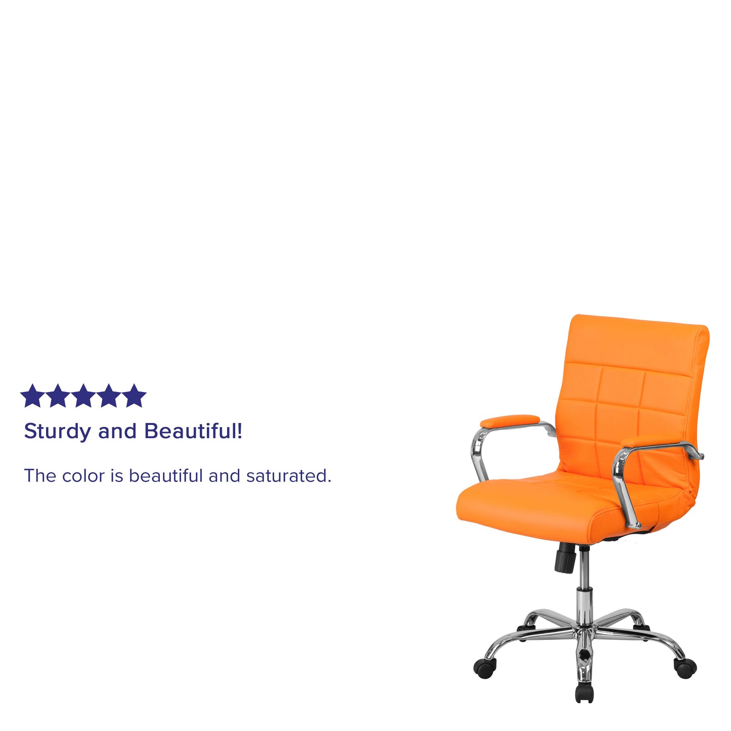 Orange Mid-Back Vinyl Chair GO-2240-ORG-GG