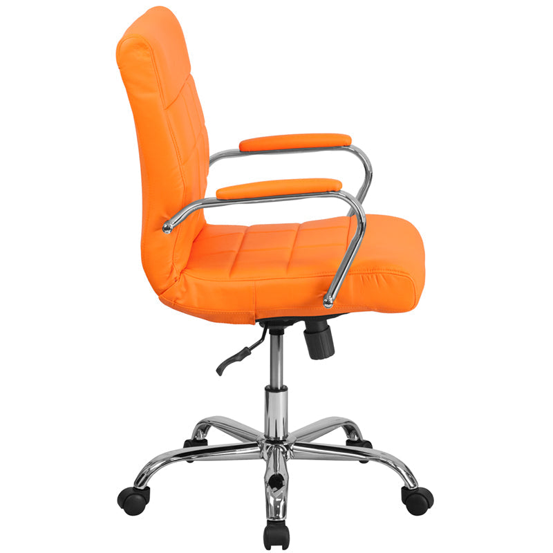 Orange Mid-Back Vinyl Chair GO-2240-ORG-GG