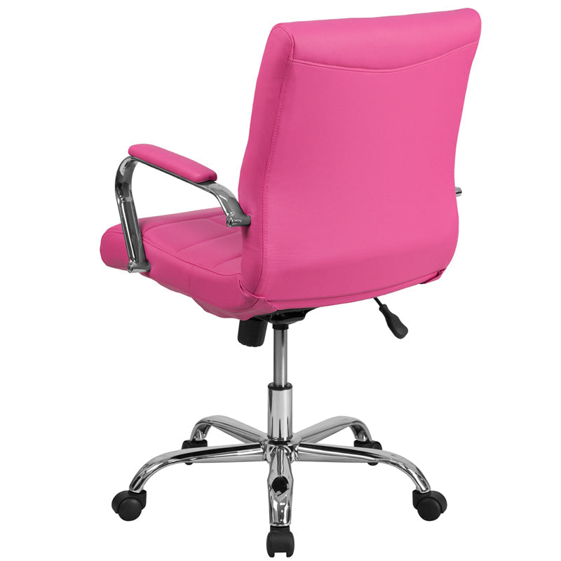 Pink Mid-Back Vinyl Chair GO-2240-PK-GG