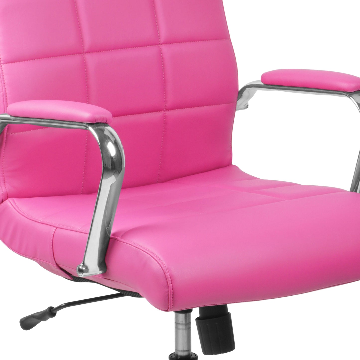 Pink Mid-Back Vinyl Chair GO-2240-PK-GG