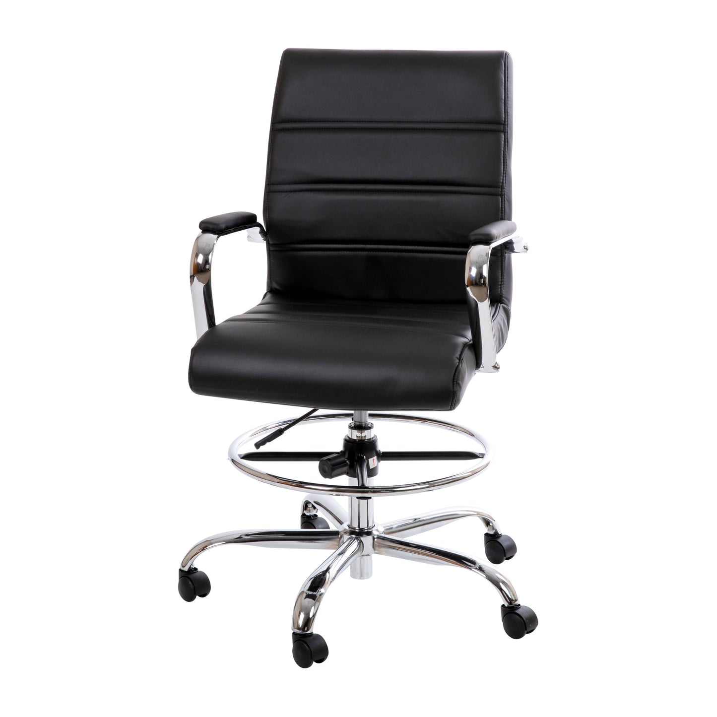 Black LeatherSoft Draft Chair GO-2286B-BK-GG