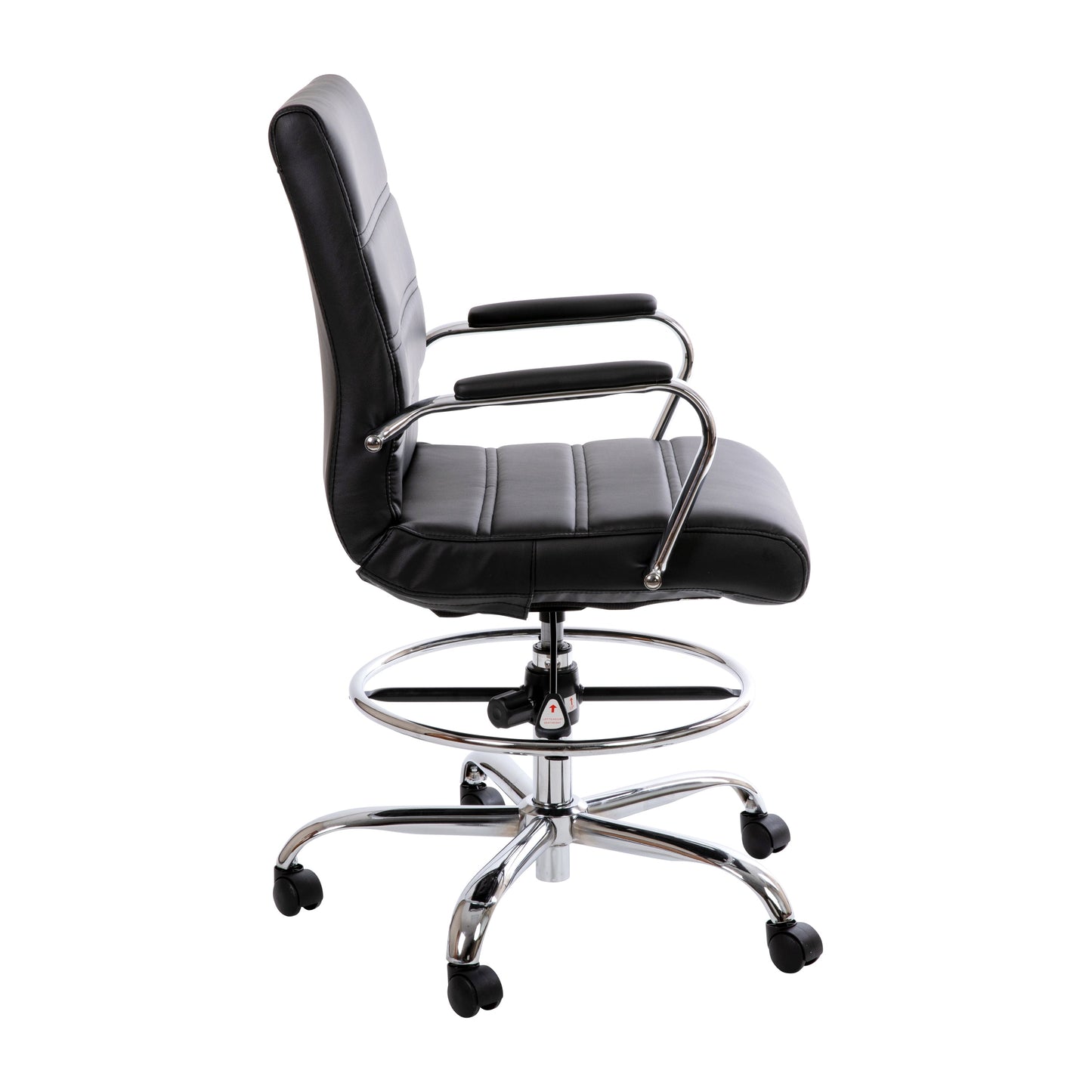 Black LeatherSoft Draft Chair GO-2286B-BK-GG