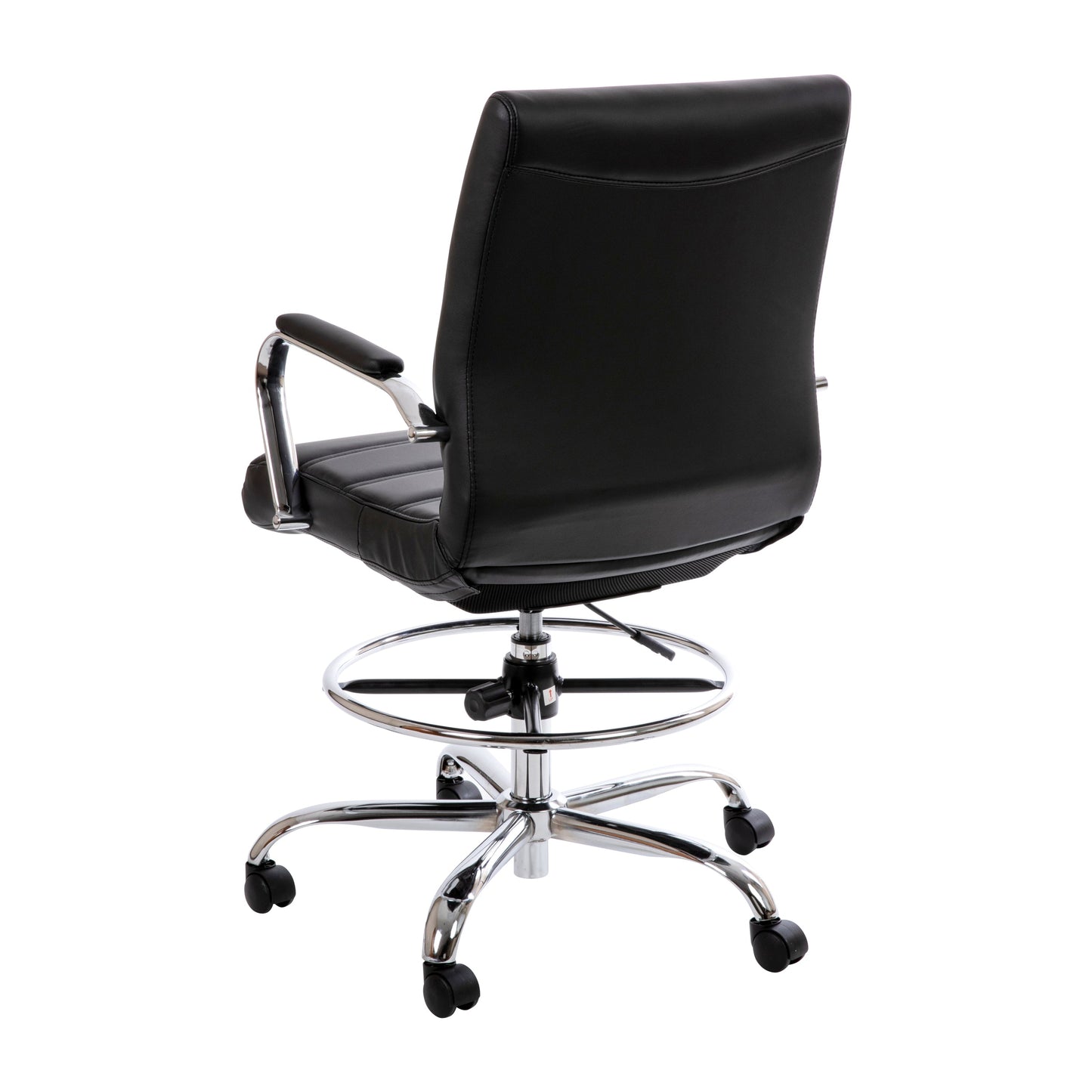 Black LeatherSoft Draft Chair GO-2286B-BK-GG