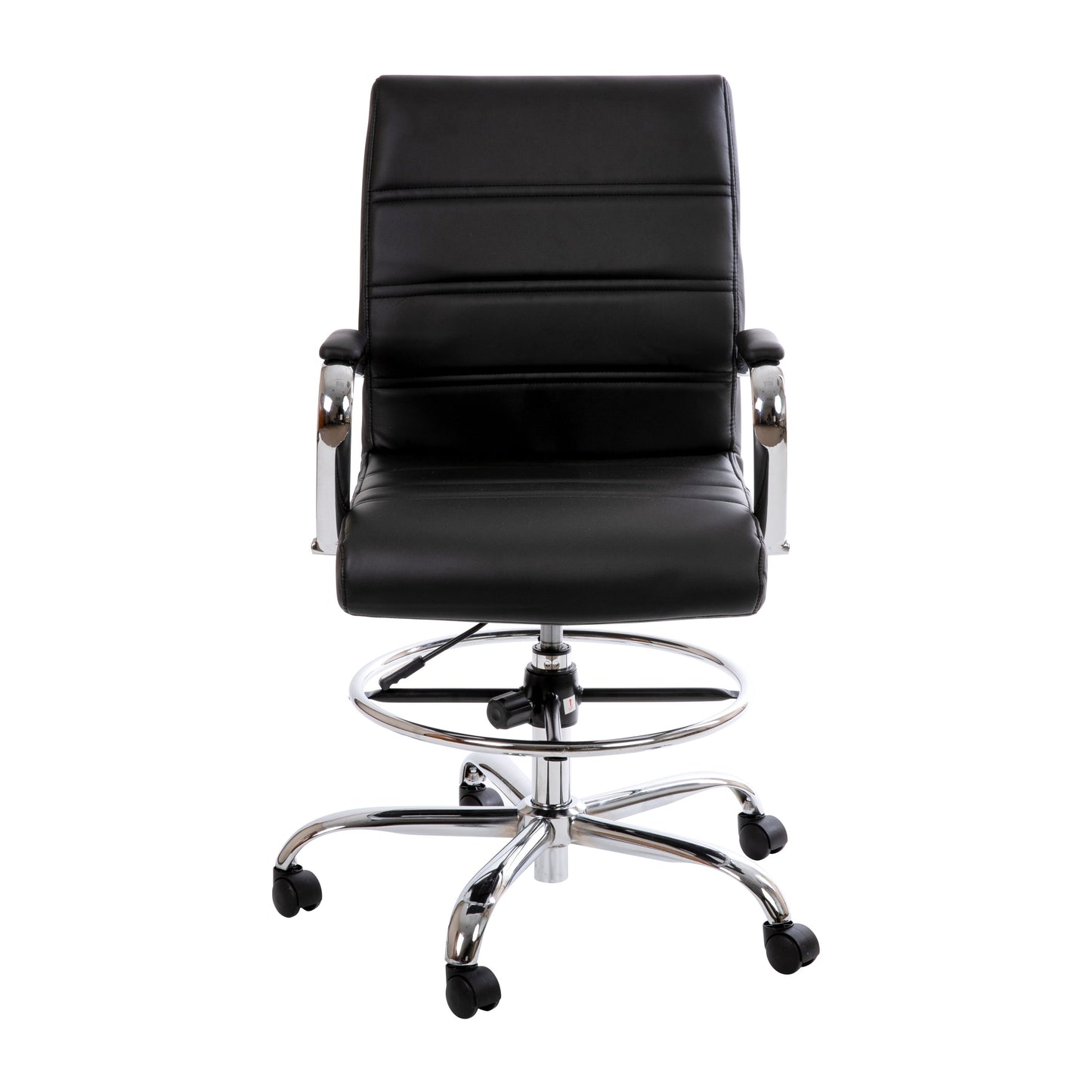 Black LeatherSoft Draft Chair GO-2286B-BK-GG