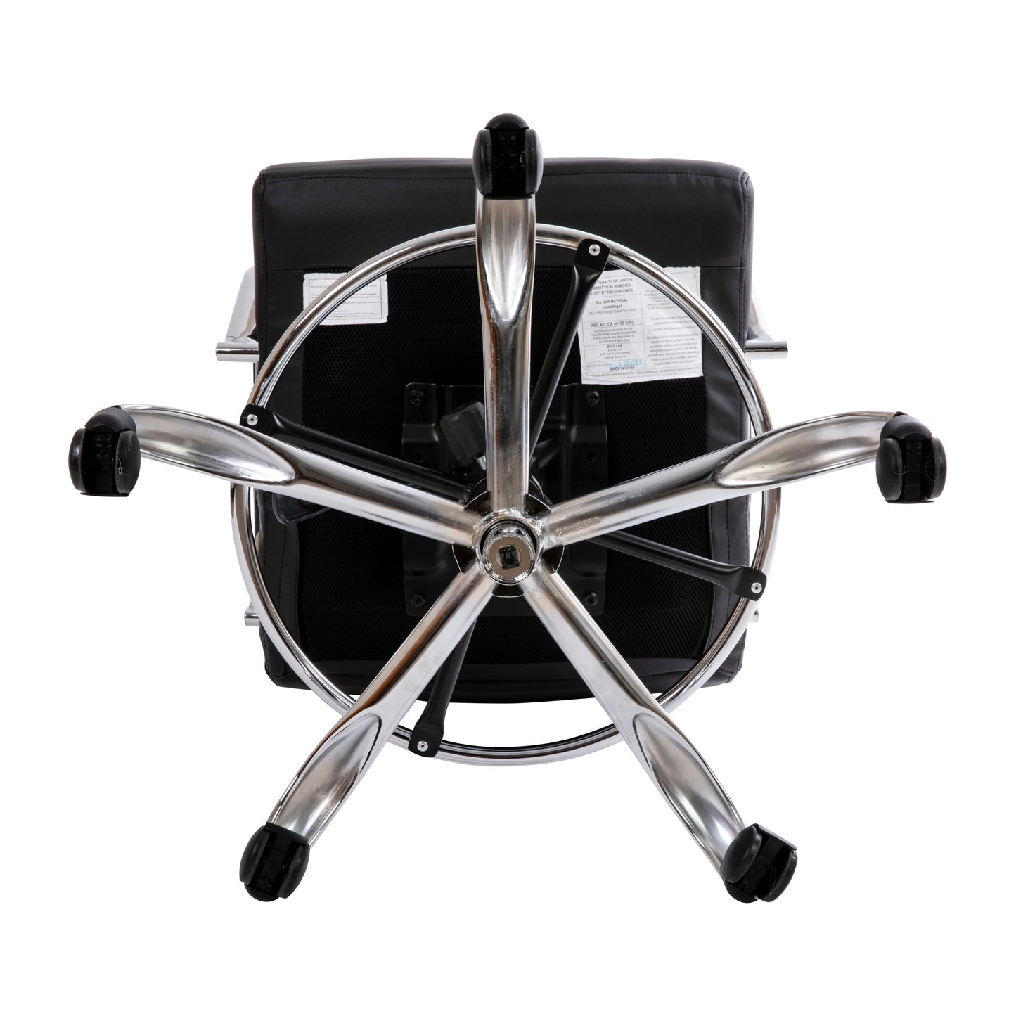 Black LeatherSoft Draft Chair GO-2286B-BK-GG