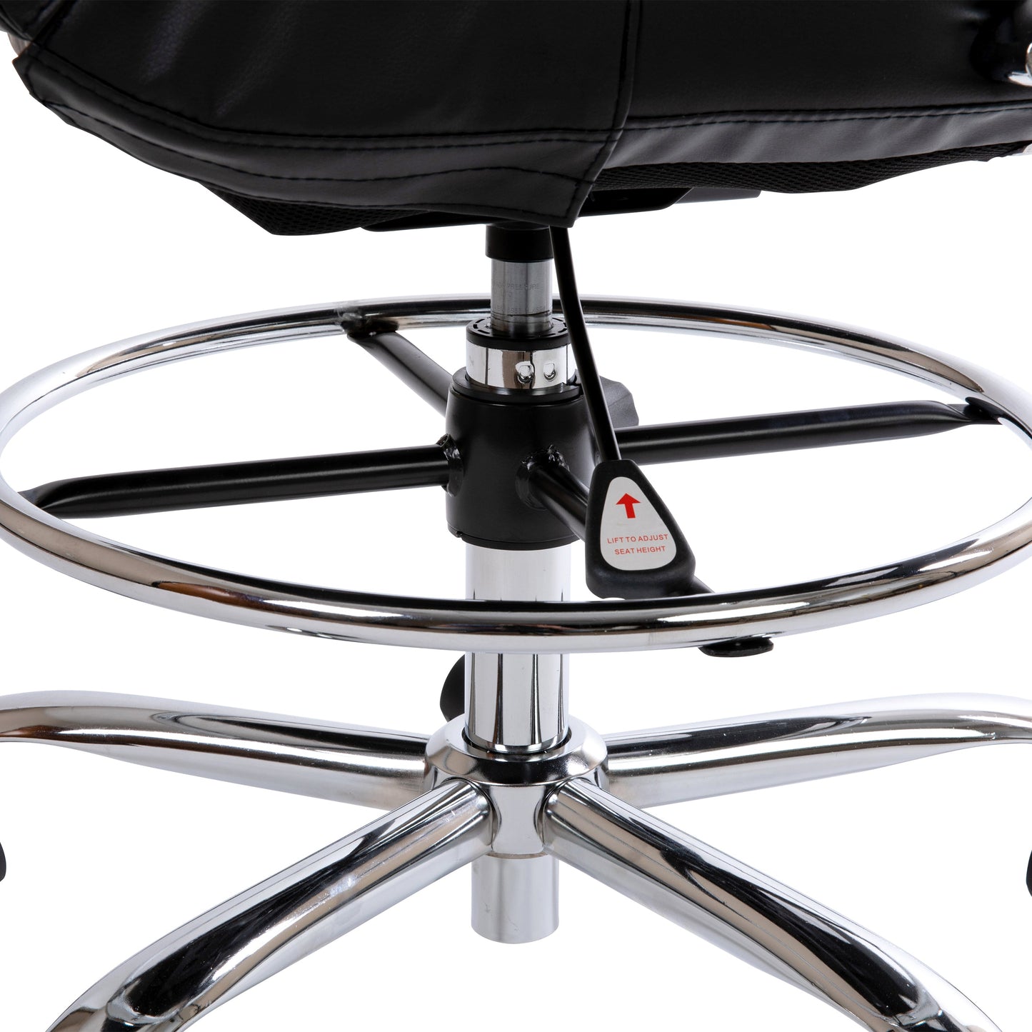 Black LeatherSoft Draft Chair GO-2286B-BK-GG