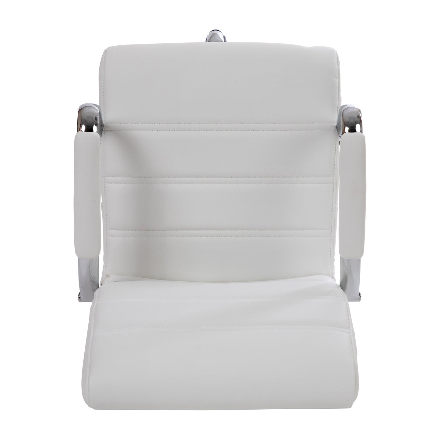 White LeatherSoft Draft Chair GO-2286B-WH-GG