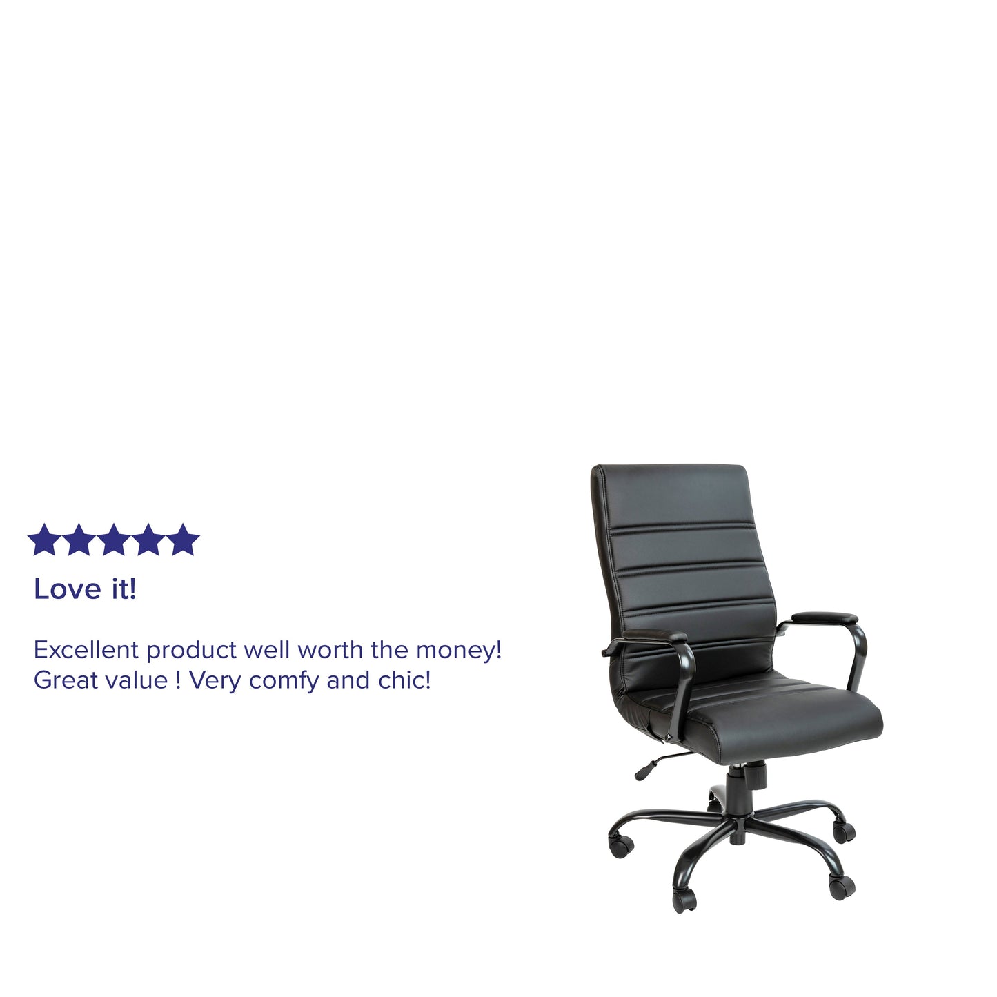 Black High Back Leather Chair GO-2286H-BK-BK-GG