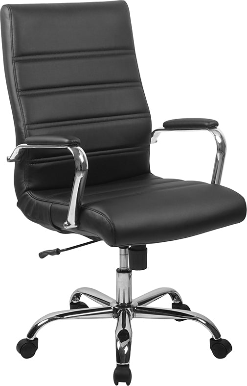 Black High Back Leather Chair GO-2286H-BK-GG