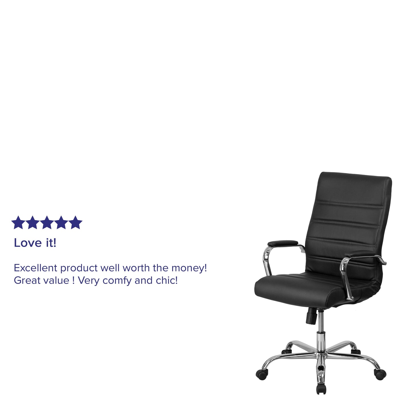 Black High Back Leather Chair GO-2286H-BK-GG