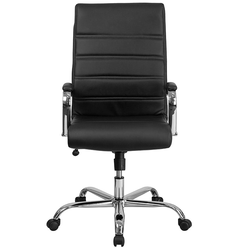 Black High Back Leather Chair GO-2286H-BK-GG