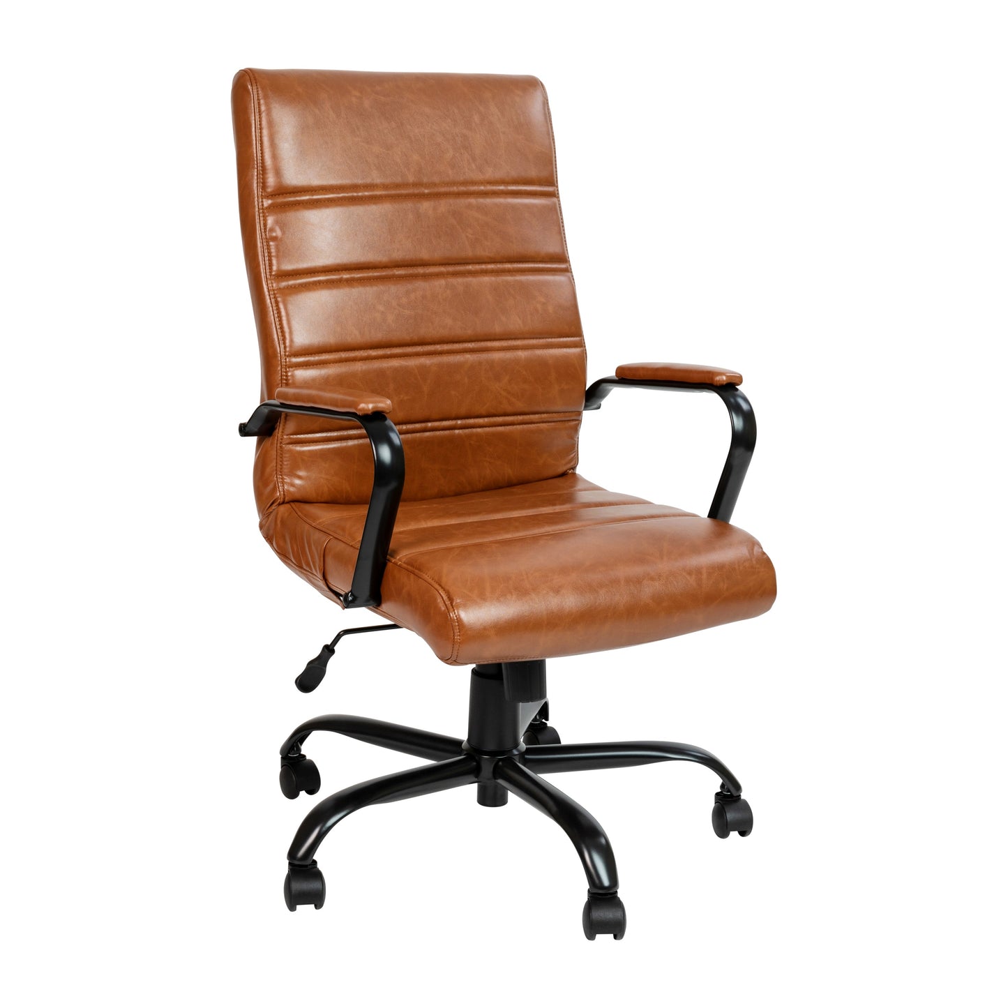 Brown High Back Leather Chair GO-2286H-BR-BK-GG