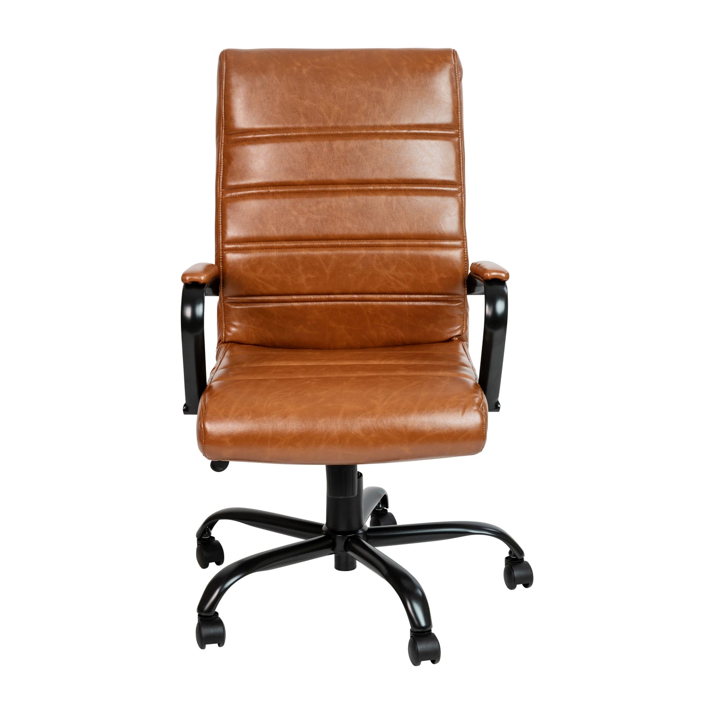 Brown High Back Leather Chair GO-2286H-BR-BK-GG