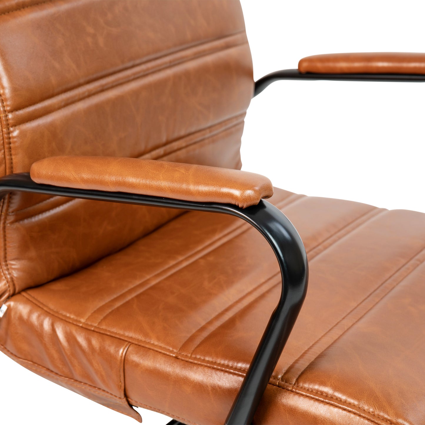 Brown High Back Leather Chair GO-2286H-BR-BK-GG