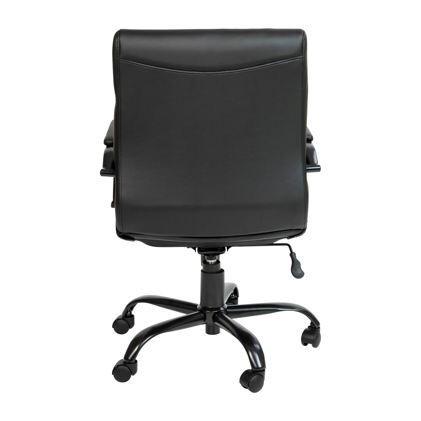 Black Mid-Back Leather Chair GO-2286M-BK-BK-GG