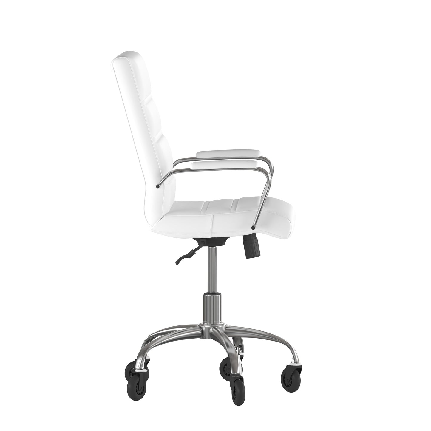 White Chair with Skate Wheels GO-2286M-WH-RLB-GG