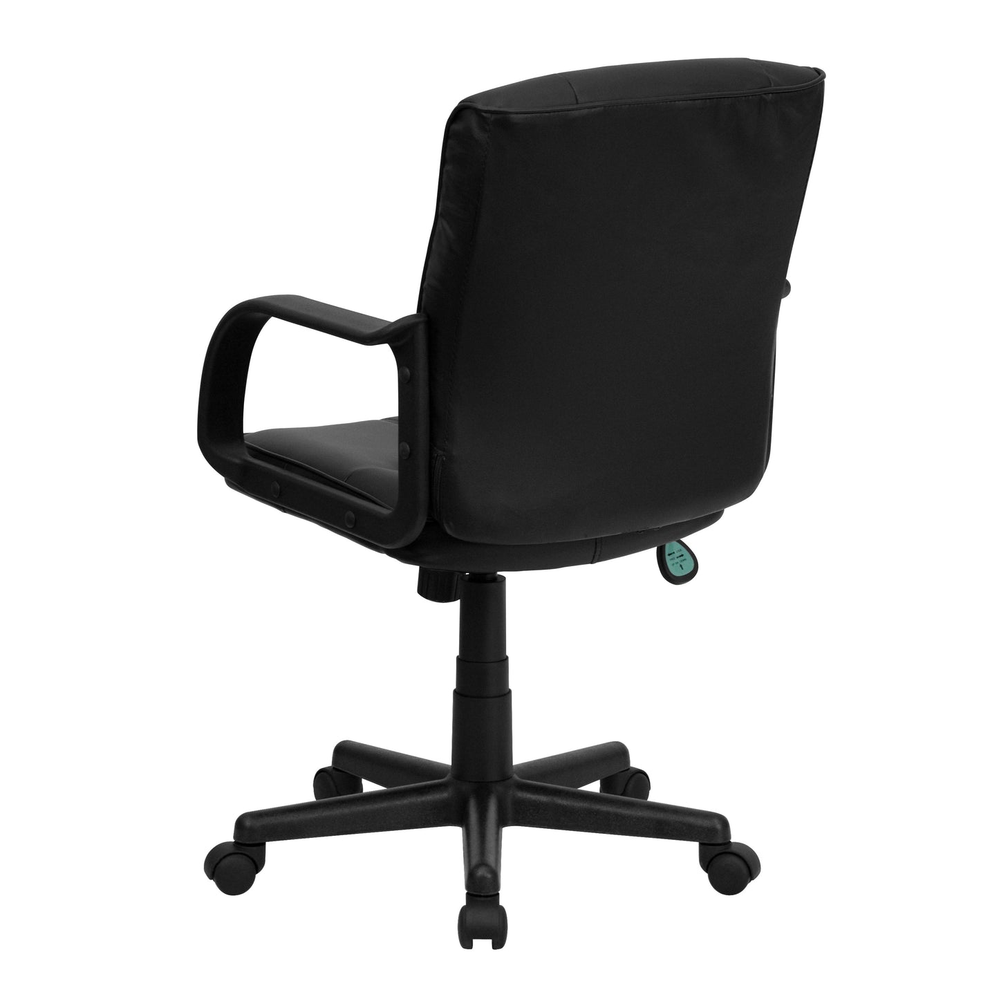 Black Mid-Back Task Chair GO-228S-BK-LEA-GG