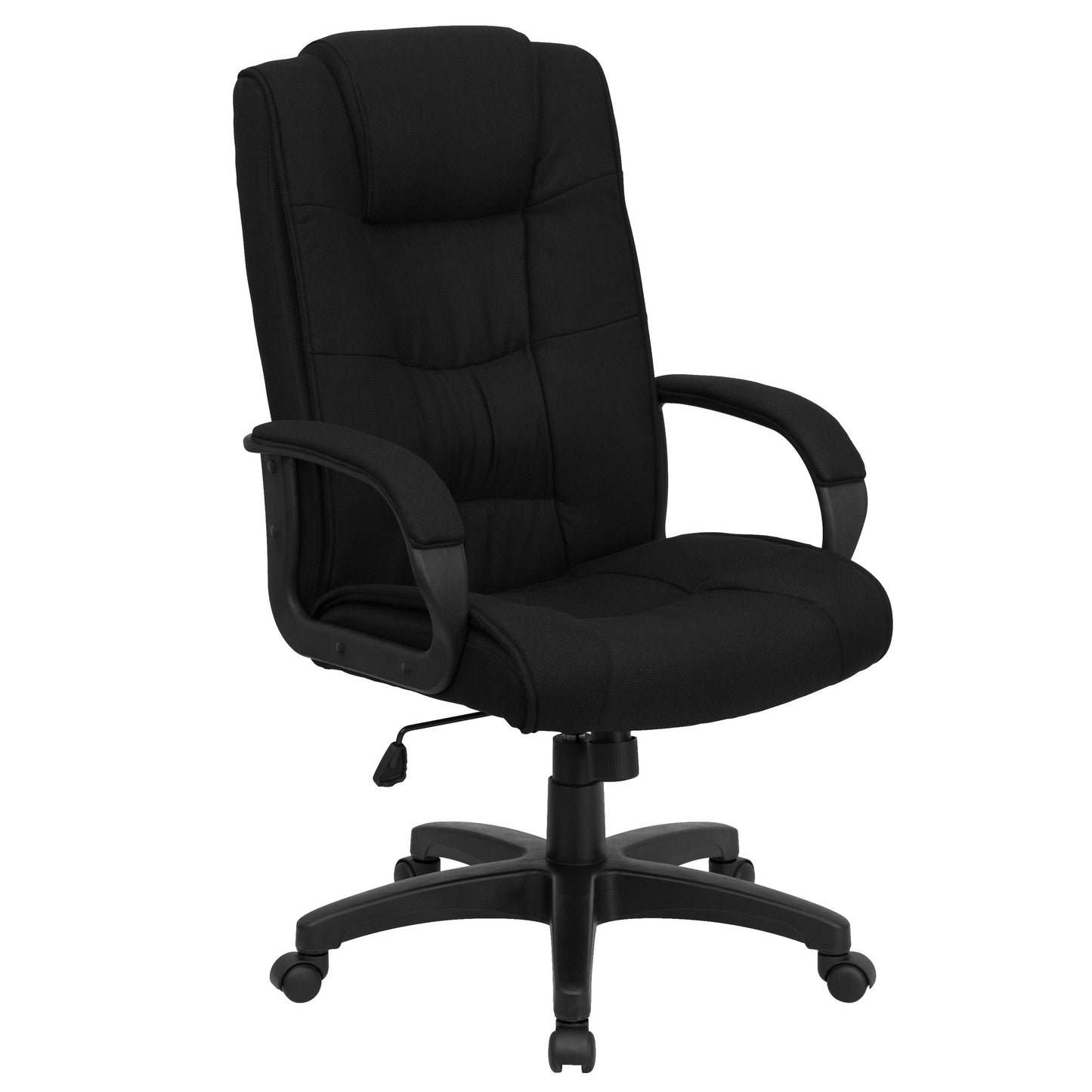 Black High Back Fabric Chair GO-5301B-BK-GG