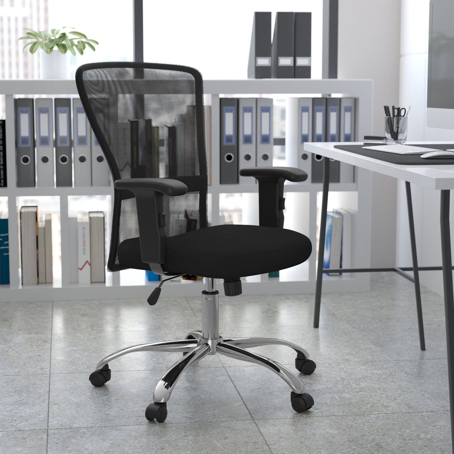 Black Mid-Back Task Chair GO-5307B-GG