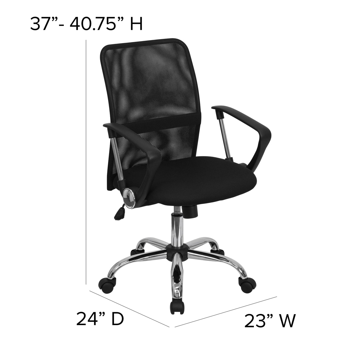 Black Mid-Back Task Chair GO-6057-GG